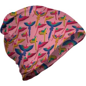 Ambesonne unisex-adult mens Beanie(Pastel Pink Multicolor)