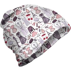 Ambesonne unisex-adult mens Beanie(Pastel Purple Pale Pink)