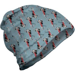 Ambesonne unisex-adult mens Beanie(Red Grey Slate Blue)