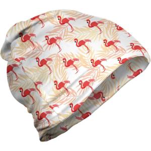 Ambesonne unisex-adult mens Beanie(Scarlet Peach White)