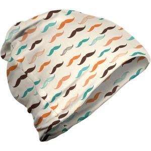 Ambesonne unisex-adult mens Beanie(Teal Orange Brown)