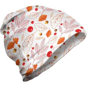 Ambesonne unisex-adult mens Beanie(Vermilion Mustard and White)