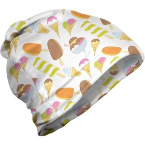 Ambesonne unisex-adult mens Beanie(White Multicolor)