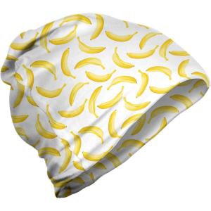 Ambesonne unisex-adult mens Beanie(Yellow White)