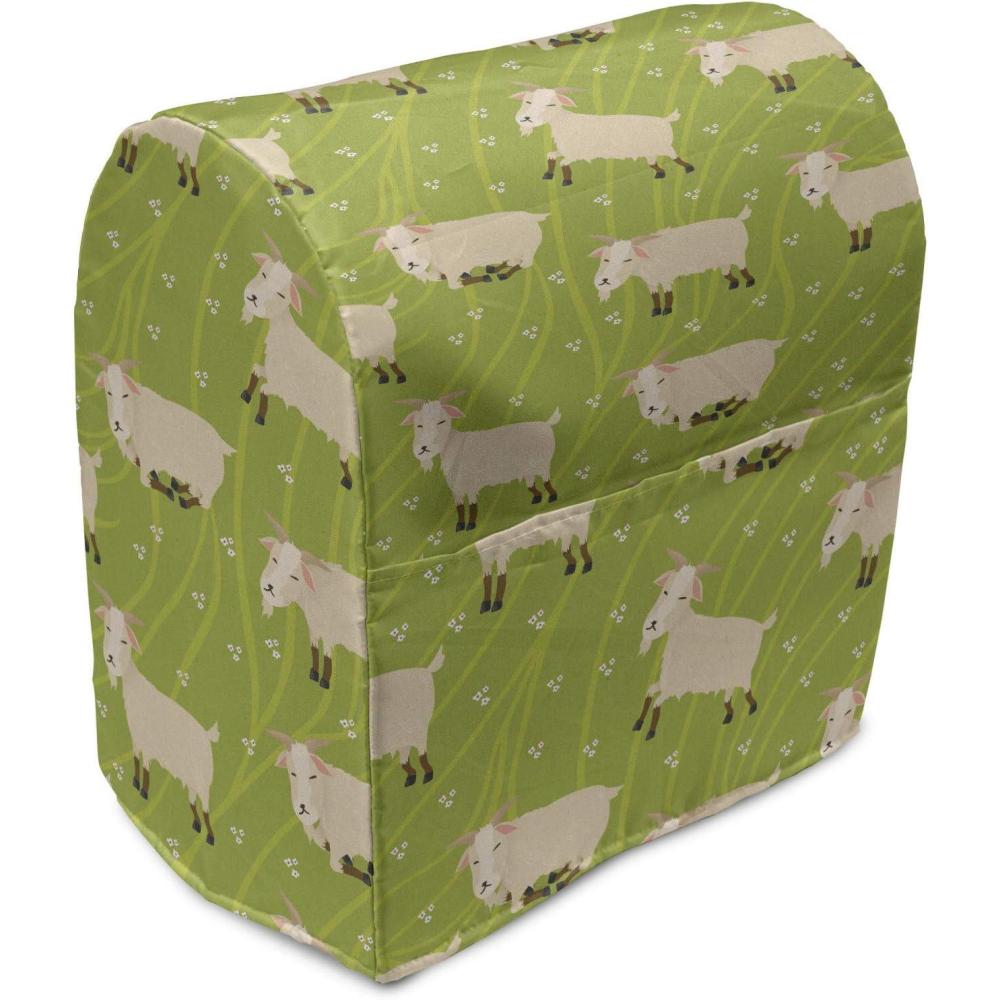 imageAmbesonne Holiday Stand Mixer Cover Various Different Snowflakes with Rich Details Christmas Season in Wintertime Kitchen Appliance Organizer Bag Cover with Pockets 68 Quarts White RedApple Green Beige