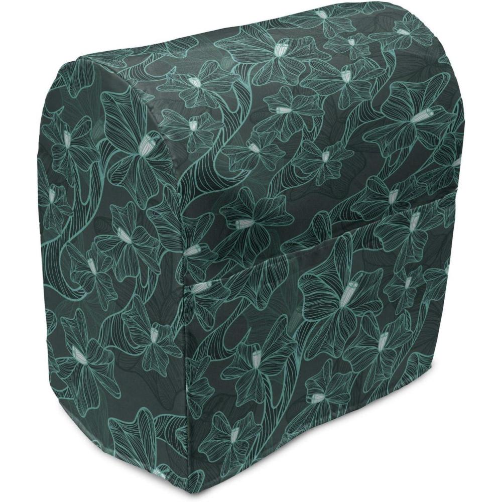 imageAmbesonne Holiday Stand Mixer Cover Various Different Snowflakes with Rich Details Christmas Season in Wintertime Kitchen Appliance Organizer Bag Cover with Pockets 68 Quarts White RedTeal