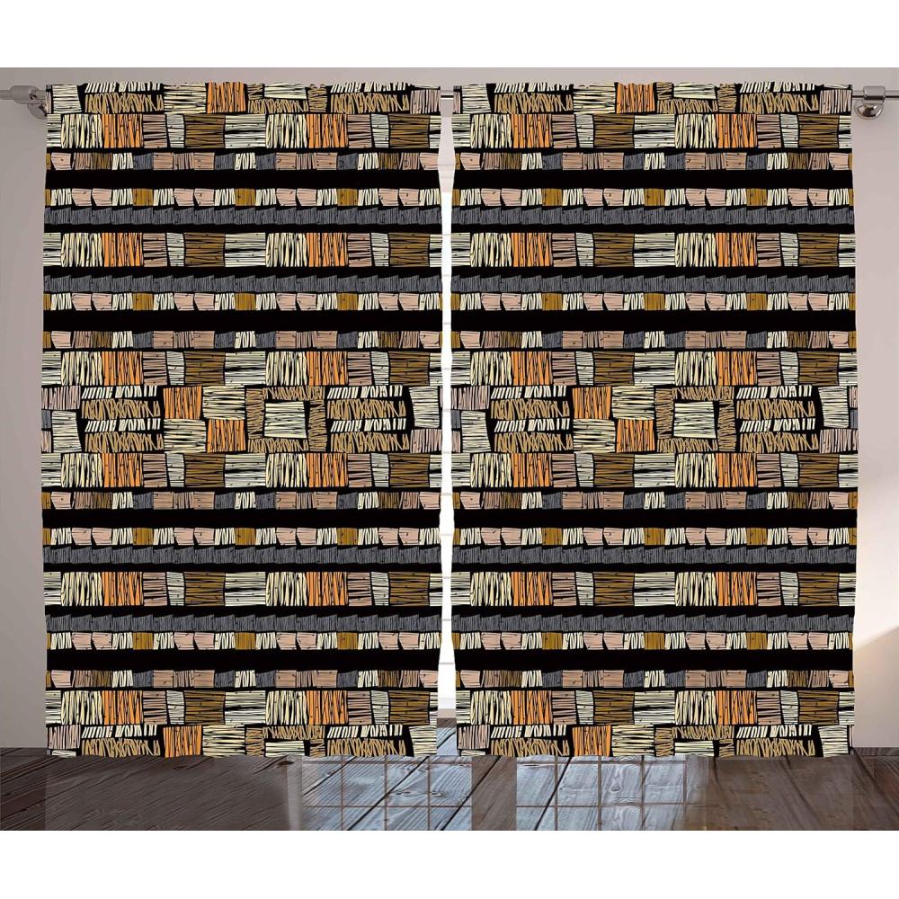 imageAmbesonne Night Sky Curtains Deep Spooky Forest Branches Cosmos Galaxy Stars Clusters Astronomy View Living Room Bedroom Window Drapes 2 Panel Set 108quot X 63quot Black BluePale Orange