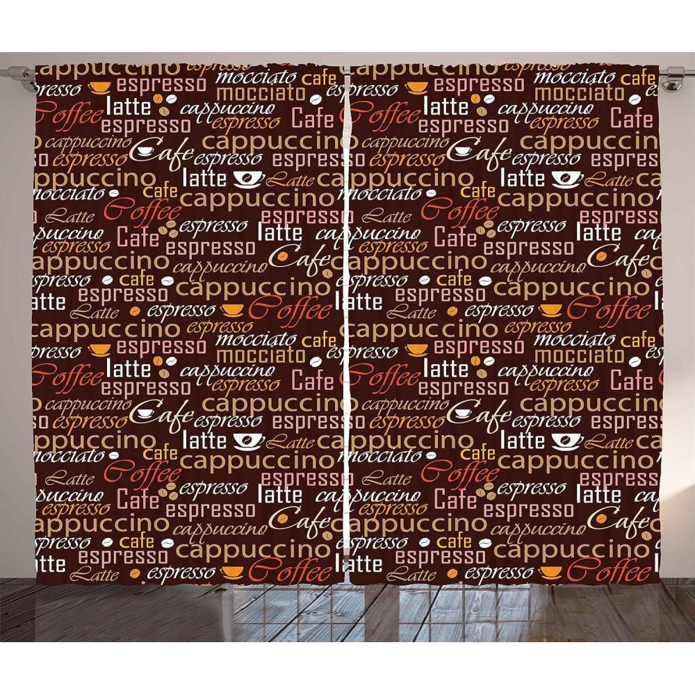 imageAmbesonne Night Sky Curtains Deep Spooky Forest Branches Cosmos Galaxy Stars Clusters Astronomy View Living Room Bedroom Window Drapes 2 Panel Set 108quot X 63quot Black BlueChestnut Brown