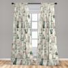 Ambesonne Cats Curtains, Cartoon Illustration of Delicate Kitten World with Muted Colors Modern, Window Treatments 2 Panel Set for Living Room Bedroom, Pair of – 28″ x 84″, Cadet Blue Pale Grey Teal