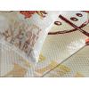 Ambesonne Christmas Bedspread, Skating Happy Snowman with Christmas Tree Cheerful Hand Drawn Ornate Snowflakes, Decorative Quilted 3 Piece Coverlet Set with 2 Pillow Shams, King Size, Red Marigold