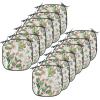 Ambesonne Christmas Chair Seating Cushion Set of 6, Xmas Accessories Stockings Candies Horse Teddy Bear on Pine, Anti-Slip Seat Padding for Kitchen & Patio, 16″x16″, Dark Green Brown and Red(Vermilion Yellow Green)