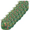 Ambesonne Christmas Chair Seating Cushion Set of 6, Xmas Accessories Stockings Candies Horse Teddy Bear on Pine, Anti-Slip Seat Padding for Kitchen & Patio, 16″x16″, Dark Green Brown and Red(Dark Green Brown and Red)