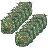 Ambesonne Christmas Chair Seating Cushion Set of 6, Xmas Accessories Stockings Candies Horse Teddy Bear on Pine, Anti-Slip Seat Padding for Kitchen & Patio, 16″x16″, Dark Green Brown and Red(Dark Green Brown and Red)