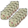 Ambesonne Christmas Chair Seating Cushion Set of 6, Xmas Accessories Stockings Candies Horse Teddy Bear on Pine, Anti-Slip Seat Padding for Kitchen & Patio, 16″x16″, Dark Green Brown and Red(Dark Green Avocado Green)