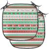 Ambesonne Christmas Chair Seating Cushion Set of 6, Xmas Accessories Stockings Candies Horse Teddy Bear on Pine, Anti-Slip Seat Padding for Kitchen & Patio, 16″x16″, Dark Green Brown and Red(Apple Green White)