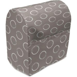 Ambesonne Gingerbread Man Stand Mixer Cover, Traditional Christmas Cookie Pattern Tile, Kitchen Appliance Organizer Bag Cover with a Pocket, 6-8 Quarts, Pale Caramel Pale Blue(Taupe White)