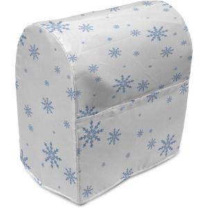 Ambesonne Gingerbread Man Stand Mixer Cover, Traditional Christmas Cookie Pattern Tile, Kitchen Appliance Organizer Bag Cover with a Pocket, 6-8 Quarts, Pale Caramel Pale Blue(Pale Cadet Blue)