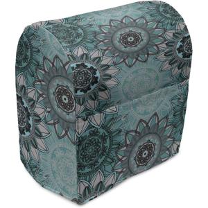 Ambesonne Holiday Stand Mixer Cover, Various Different Snowflakes with Rich Details Christmas Season in Wintertime, Kitchen Appliance Organizer Bag Cover with Pockets, 6-8 Quarts, White Red(Taupe Black Turquoise)