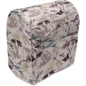 Ambesonne Holiday Stand Mixer Cover, Various Different Snowflakes with Rich Details Christmas Season in Wintertime, Kitchen Appliance Organizer Bag Cover with Pockets, 6-8 Quarts, White Red(Teal Beige Mauve)