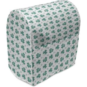 Ambesonne Holiday Stand Mixer Cover, Various Different Snowflakes with Rich Details Christmas Season in Wintertime, Kitchen Appliance Organizer Bag Cover with Pockets, 6-8 Quarts, White Red(Dark Seafoam and White)