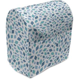 Ambesonne Holiday Stand Mixer Cover, Various Different Snowflakes with Rich Details Christmas Season in Wintertime, Kitchen Appliance Organizer Bag Cover with Pockets, 6-8 Quarts, White Red(Slate Blue Turquoise)