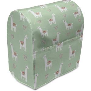 Ambesonne Holiday Stand Mixer Cover, Various Different Snowflakes with Rich Details Christmas Season in Wintertime, Kitchen Appliance Organizer Bag Cover with Pockets, 6-8 Quarts, White Red(Mint Green Multicolor)