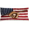 Ambesonne Christmas Throw Pillow Cushion Cover, Romantic Vintage New Year Scenery with Reindeer Tree and Star Design Image, Decorative Square Accent Pillow Case, 20″ X 20″, Brown(Brown Red Blue)