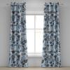 Ambesonne Geometric Grommet Curtain, Retro Design Maze Inspired Rectangles Pattern in Neutral Boho Theme, Decorative Single Panel Drapes for Bedroom Living Room, 50″ x 108″, Champagne and Mustard(Pale Sky Blue and Purpleblue)
