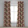 Ambesonne Geometric Grommet Curtain, Retro Design Maze Inspired Rectangles Pattern in Neutral Boho Theme, Decorative Single Panel Drapes for Bedroom Living Room, 50″ x 108″, Champagne and Mustard(Pale Peach Green Teal)