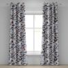 Ambesonne Geometric Grommet Curtain, Retro Design Maze Inspired Rectangles Pattern in Neutral Boho Theme, Decorative Single Panel Drapes for Bedroom Living Room, 50″ x 108″, Champagne and Mustard(Pale Sky Blue Eggshell)