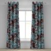 Ambesonne Geometric Grommet Curtain, Retro Design Maze Inspired Rectangles Pattern in Neutral Boho Theme, Decorative Single Panel Drapes for Bedroom Living Room, 50″ x 108″, Champagne and Mustard(Seafoam Burgundy and Coral)