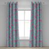 Ambesonne Geometric Grommet Curtain, Retro Design Maze Inspired Rectangles Pattern in Neutral Boho Theme, Decorative Single Panel Drapes for Bedroom Living Room, 50″ x 108″, Champagne and Mustard(Pastel Pink Seafoam)