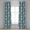 Ambesonne Geometric Grommet Curtain, Retro Design Maze Inspired Rectangles Pattern in Neutral Boho Theme, Decorative Single Panel Drapes for Bedroom Living Room, 50″ x 108″, Champagne and Mustard(Cadet Blue and Grey Teal)