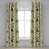 Ambesonne Geometric Grommet Curtain, Retro Design Maze Inspired Rectangles Pattern in Neutral Boho Theme, Decorative Single Panel Drapes for Bedroom Living Room, 50″ x 108″, Champagne and Mustard(Grey Yellow Hunter Green)