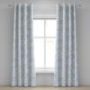 Ambesonne Geometric Grommet Curtain, Retro Design Maze Inspired Rectangles Pattern in Neutral Boho Theme, Decorative Single Panel Drapes for Bedroom Living Room, 50″ x 108″, Champagne and Mustard(Pale Blue White)