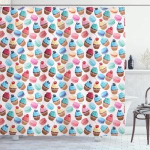 Ambesonne Christmas Shower Curtain, Winter Wonderland Snowfall Xmas December Cold Scenic Shot, Cloth Fabric Bathroom Decor Set with Hooks, 69″ W x 70″ L, Amber White Pale Blue(Multi Color)
