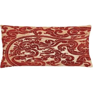 Ambesonne Christmas Throw Pillow Cushion Cover, Romantic Vintage New Year Scenery with Reindeer Tree and Star Design Image, Decorative Square Accent Pillow Case, 20″ X 20″, Brown(Ruby)