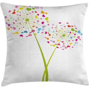 Ambesonne Christmas Throw Pillow Cushion Cover, Romantic Vintage New Year Scenery with Reindeer Tree and Star Design Image, Decorative Square Accent Pillow Case, 20″ X 20″, Brown(Lime Green)