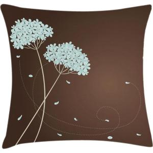 Ambesonne Christmas Throw Pillow Cushion Cover, Romantic Vintage New Year Scenery with Reindeer Tree and Star Design Image, Decorative Square Accent Pillow Case, 20″ X 20″, Brown(Brown Pale Seafoam Cream)