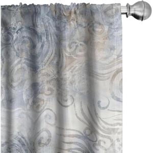 Ambesonne Floral Curtains, Neutral Design of Spring Inspired Garden Flowers Muted Tones Vintage Feels, Window Treatments 2 Panel Set for Living Room Bedroom, Pair of – 28″ x 63″, Pale Grey and White(Coconut and Pale Slate Blue)