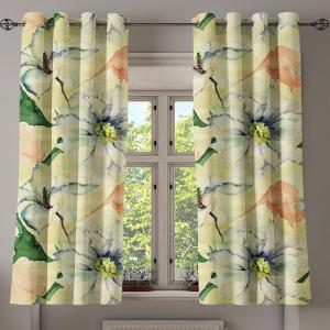 Ambesonne Geometric Grommet Curtain, Retro Design Maze Inspired Rectangles Pattern in Neutral Boho Theme, Decorative Single Panel Drapes for Bedroom Living Room, 50″ x 108″, Champagne and Mustard(Grey Yellow Hunter Green)