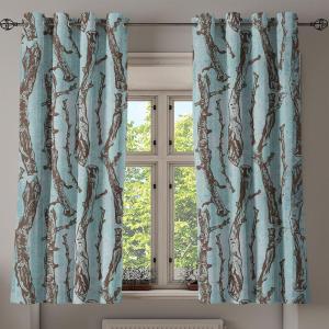 Ambesonne Geometric Grommet Curtain, Retro Design Maze Inspired Rectangles Pattern in Neutral Boho Theme, Decorative Single Panel Drapes for Bedroom Living Room, 50″ x 108″, Champagne and Mustard(Cadet Blue Green Brown)