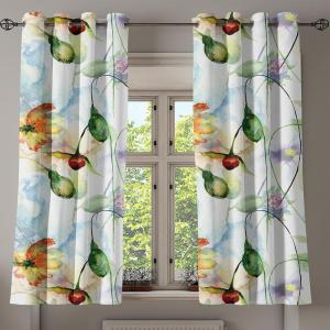 Ambesonne Geometric Grommet Curtain, Retro Design Maze Inspired Rectangles Pattern in Neutral Boho Theme, Decorative Single Panel Drapes for Bedroom Living Room, 50″ x 108″, Champagne and Mustard(Green Pale Blue and Orange)