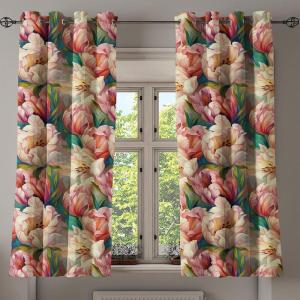 Ambesonne Geometric Grommet Curtain, Retro Design Maze Inspired Rectangles Pattern in Neutral Boho Theme, Decorative Single Panel Drapes for Bedroom Living Room, 50″ x 108″, Champagne and Mustard(Pale Peach Green Teal)