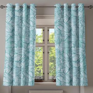 Ambesonne Geometric Grommet Curtain, Retro Design Maze Inspired Rectangles Pattern in Neutral Boho Theme, Decorative Single Panel Drapes for Bedroom Living Room, 50″ x 108″, Champagne and Mustard(Seafoam Pale Blue)