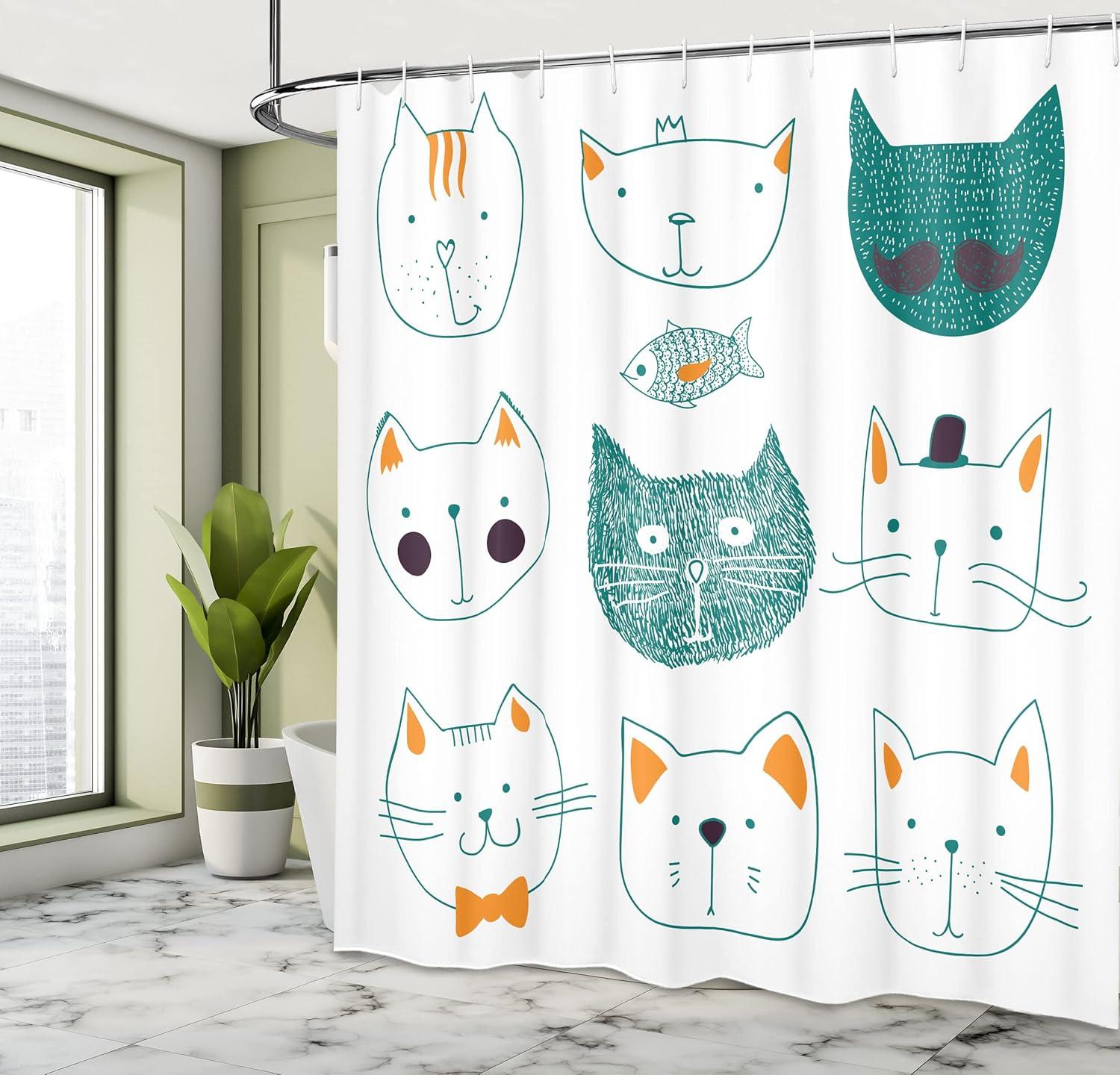 imageAmbesonne Anchor Shower Curtain Marine Sailing Sea Symbol and Grungy Rustic Planks in a Neutral Camo Tone Cloth Fabric Drape for Sea Themed Bathroom Decor Set with Hooks 69quot W x 75quot L Green KhakiTeal Apricot