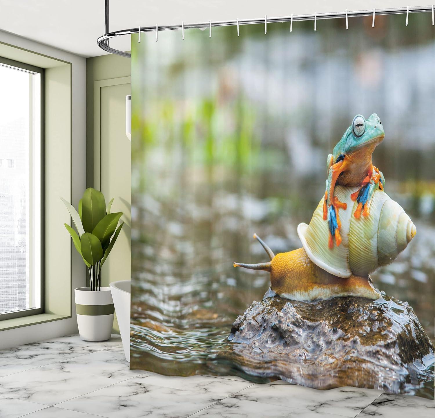 imageAmbesonne Anchor Shower Curtain Marine Sailing Sea Symbol and Grungy Rustic Planks in a Neutral Camo Tone Cloth Fabric Drape for Sea Themed Bathroom Decor Set with Hooks 69quot W x 75quot L Green KhakiMulticolor Earth Yellow