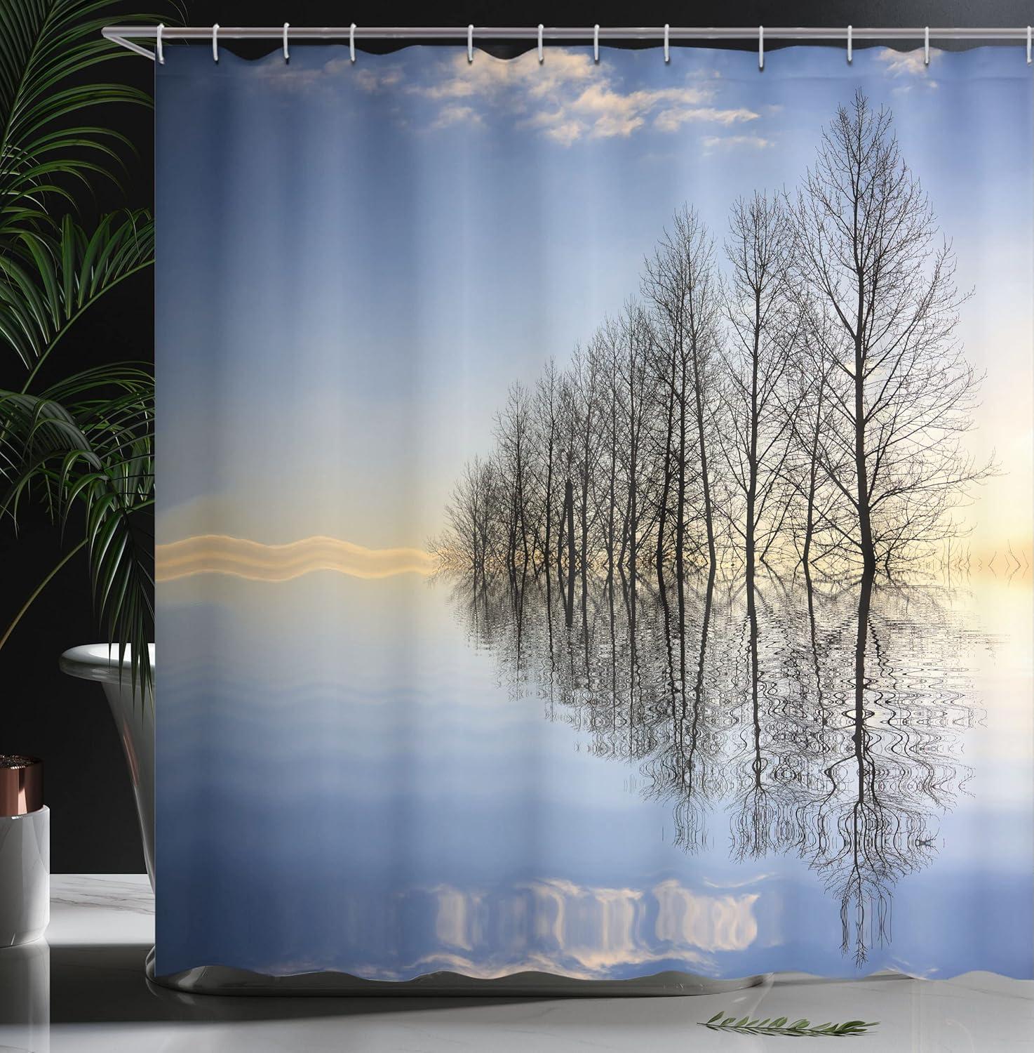 imageAmbesonne Anchor Shower Curtain Marine Sailing Sea Symbol and Grungy Rustic Planks in a Neutral Camo Tone Cloth Fabric Drape for Sea Themed Bathroom Decor Set with Hooks 69quot W x 75quot L Green KhakiBlue Brown