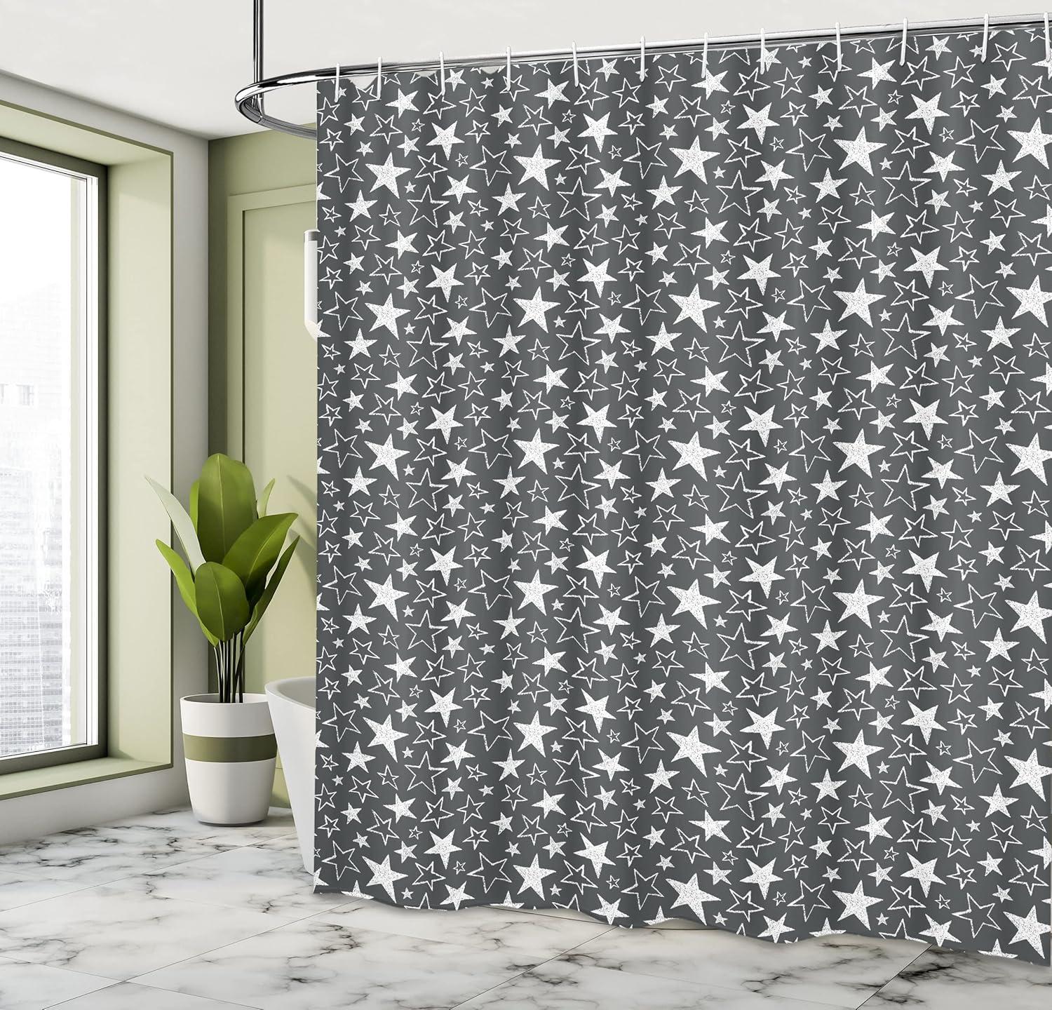 imageAmbesonne Anchor Shower Curtain Marine Sailing Sea Symbol and Grungy Rustic Planks in a Neutral Camo Tone Cloth Fabric Drape for Sea Themed Bathroom Decor Set with Hooks 69quot W x 75quot L Green KhakiCharcoal Grey White