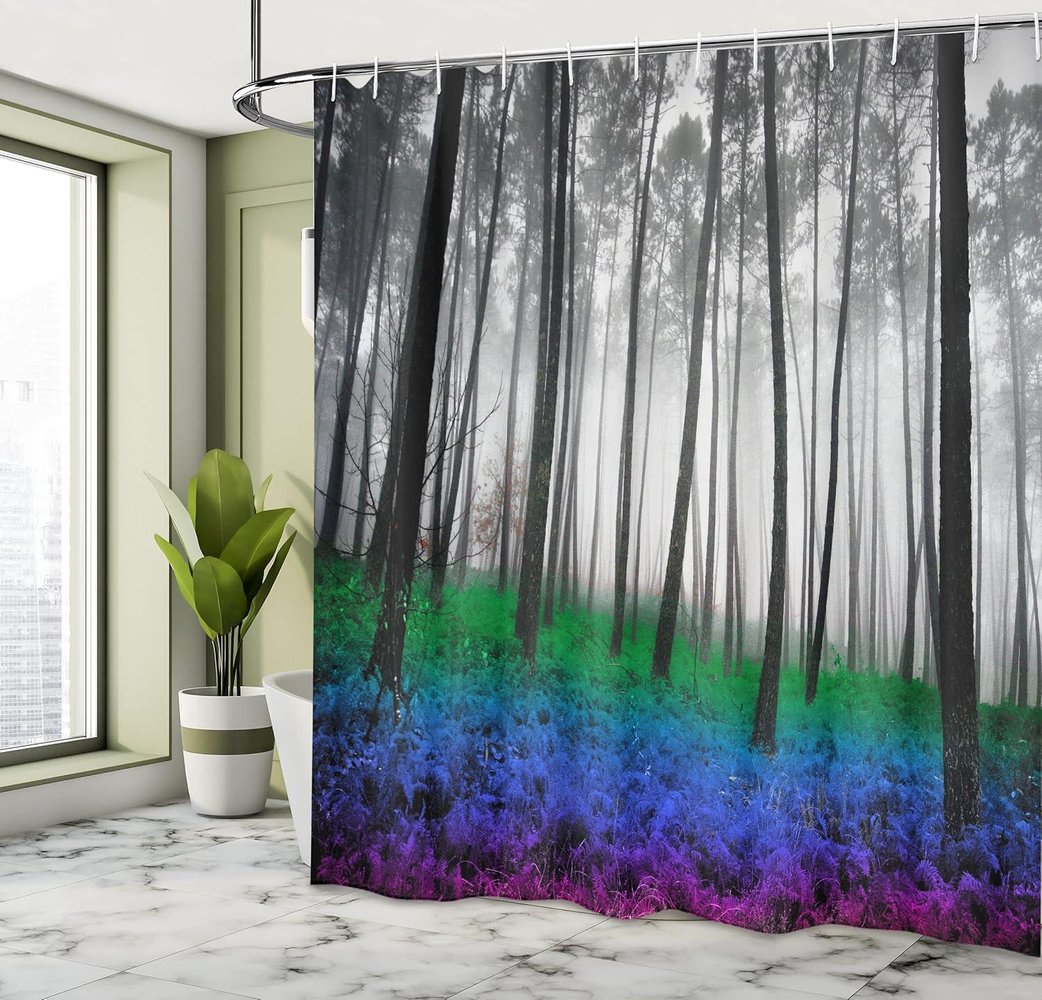imageAmbesonne Anchor Shower Curtain Marine Sailing Sea Symbol and Grungy Rustic Planks in a Neutral Camo Tone Cloth Fabric Drape for Sea Themed Bathroom Decor Set with Hooks 69quot W x 75quot L Green KhakiBlue Green